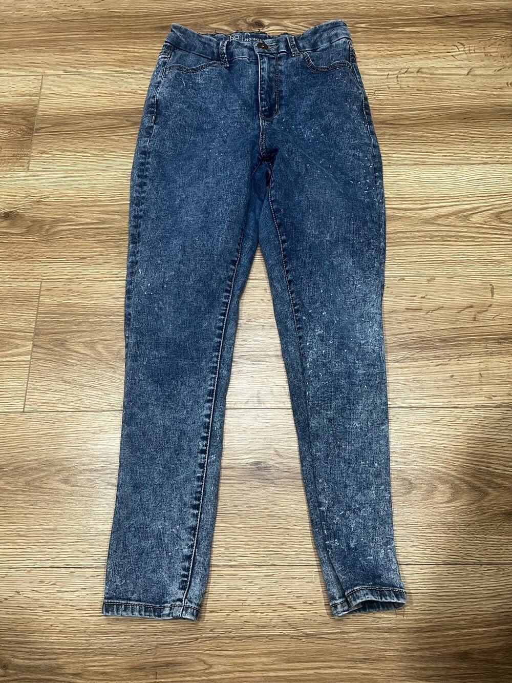 No Boundaries Womens Jeans Size 9 Blue Acid Wash Stretch (A85)